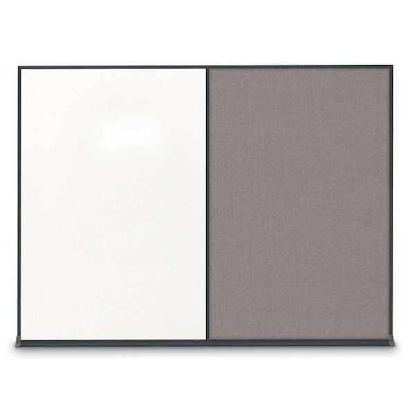 Double Door Radius Corkboard, 60"X36", S, UV8004-SATIN-COBACC